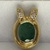 oval/ Dark Jade Pendant 