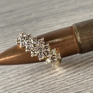  10 k yellow gold diamond cluster 