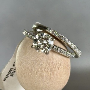  white gold gabriel and company wedding set 