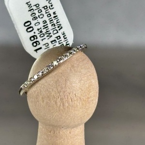  10 k white gold diamond band 