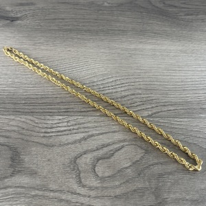10k yellow gold hollow rope chain