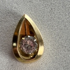  14 kt yellow gold 1/4 ct Diamond Pendant