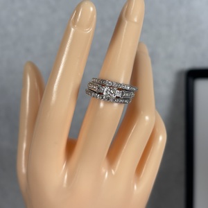  14 k white gold women’s wedding set 