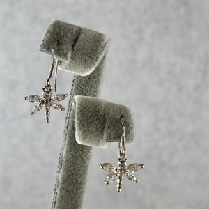 925 dragonfly dangle earrings