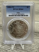 1884-CC Morgan Silver Dollar PCGS Graded MS-64 - Carson City