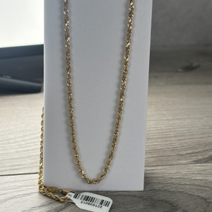 14 k solid rope chain -22 inches  