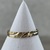  10 kt wedding band with diamond chips  