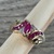  10 k yellow gold synthetic ruby ring 