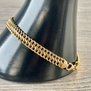  14 kt yellow gold mens bracelet
