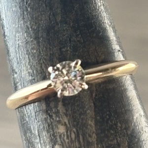  14 k yellow gold engagement ring 