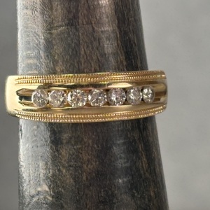  14 k yellow gold mens wedding band 
