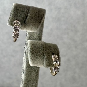 14 kt cz hoops 