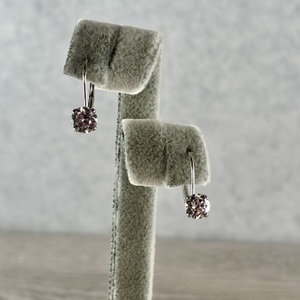  925 cz lever back earrings
