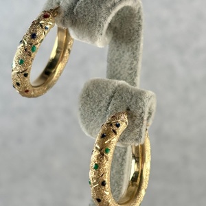  14 k yellow gold hoops 