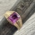  10 k pink stone ring 
